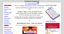 Desktop Screenshot of hochzeit-trauung.de